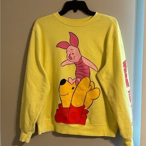 Disney Yellow Winnie the Pooh and Piglet Sweater